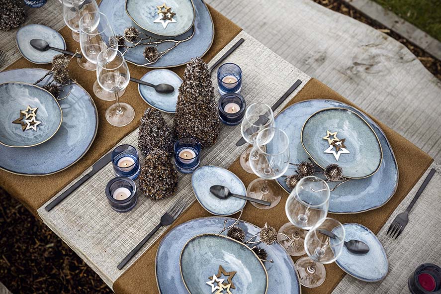 Cosy & Trendy Ontbijtbord Laguna Blue Grey 20 x 16 cm - 4 Stuks | wehkamp